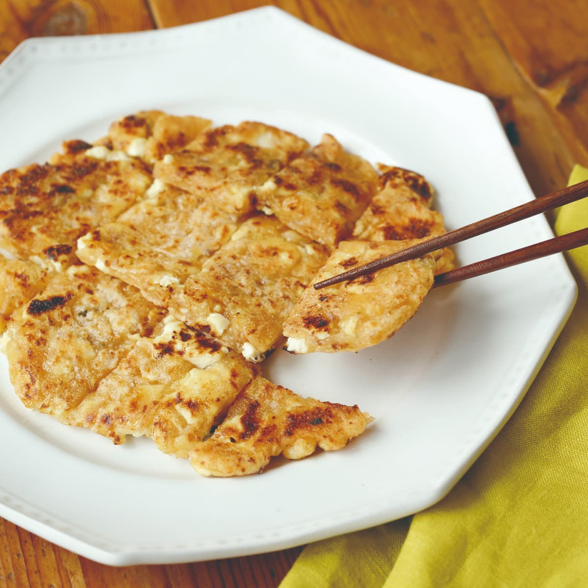 麻婆豆腐のもちもちチヂミ