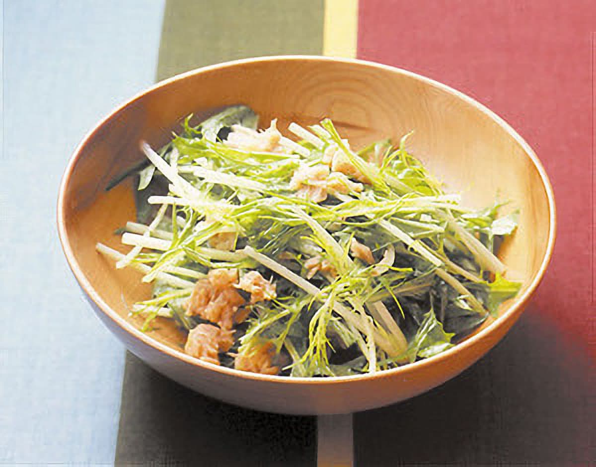 水菜とツナのサラダ