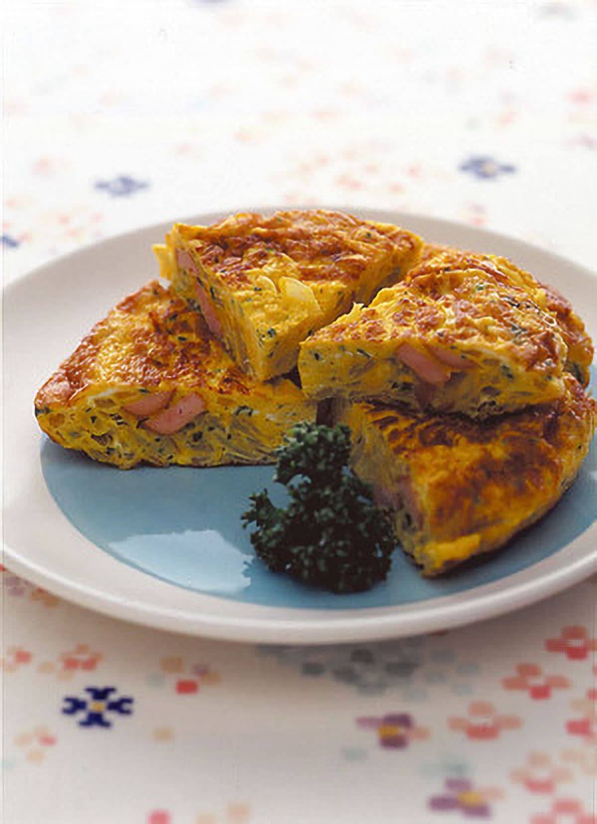 ソーセージのボリュームオムレツ