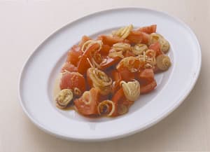 トマトとみょうがの和風マリネ