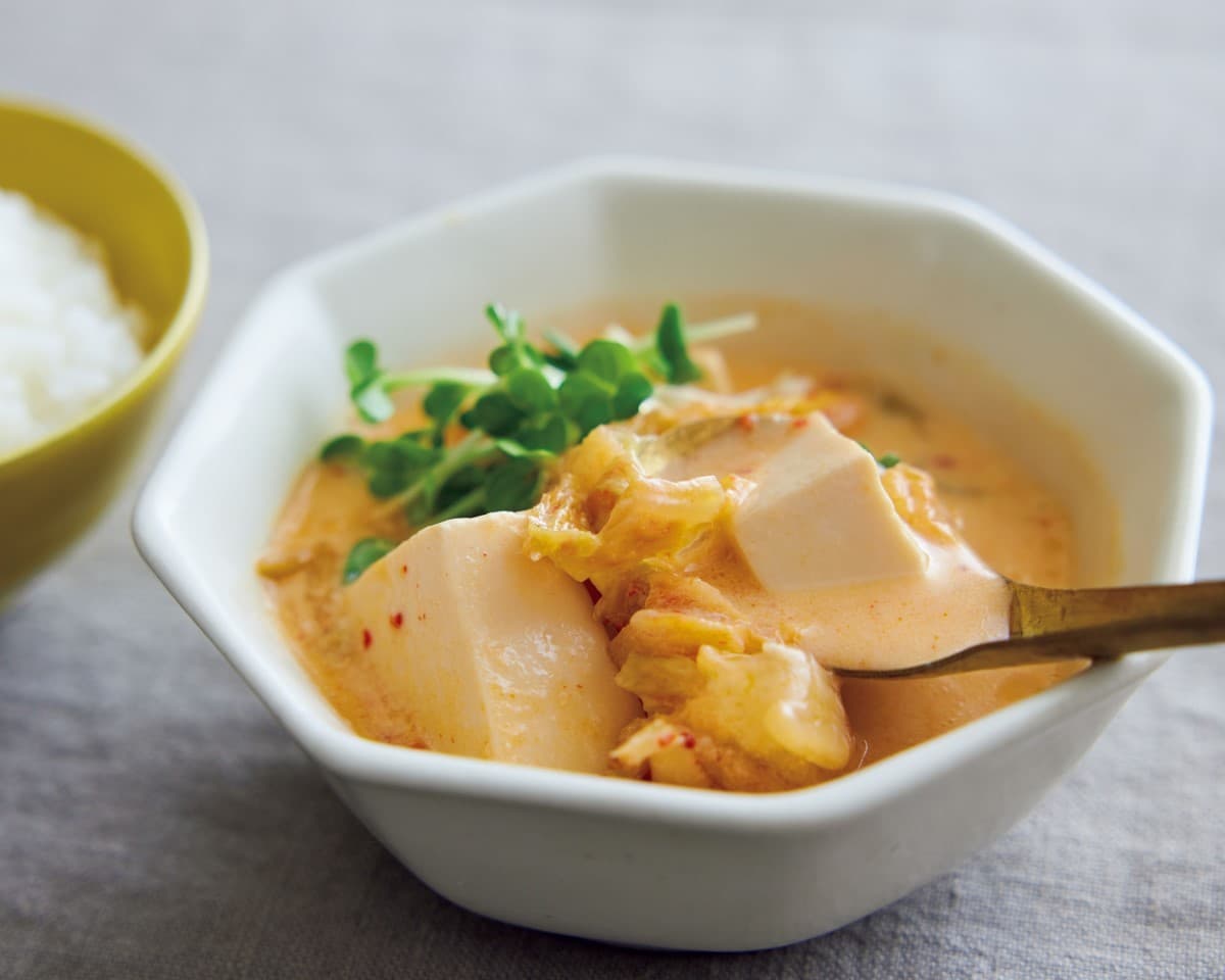 豆乳スンドゥブ風スープ