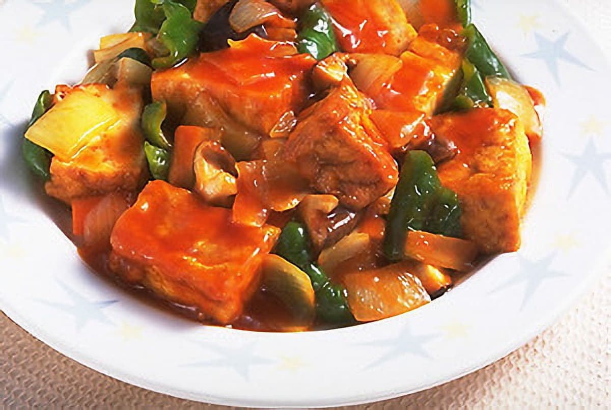 厚揚げの酢豚風炒め