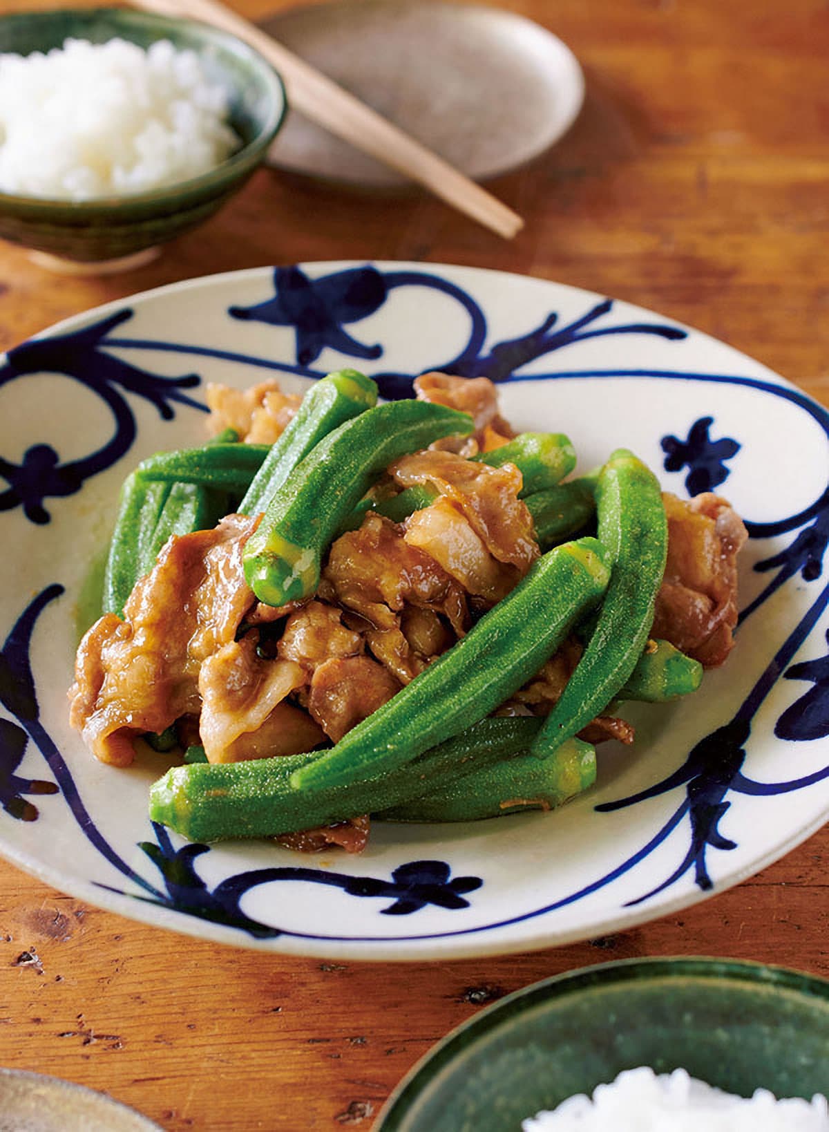 オクラと豚こま肉の炒め煮