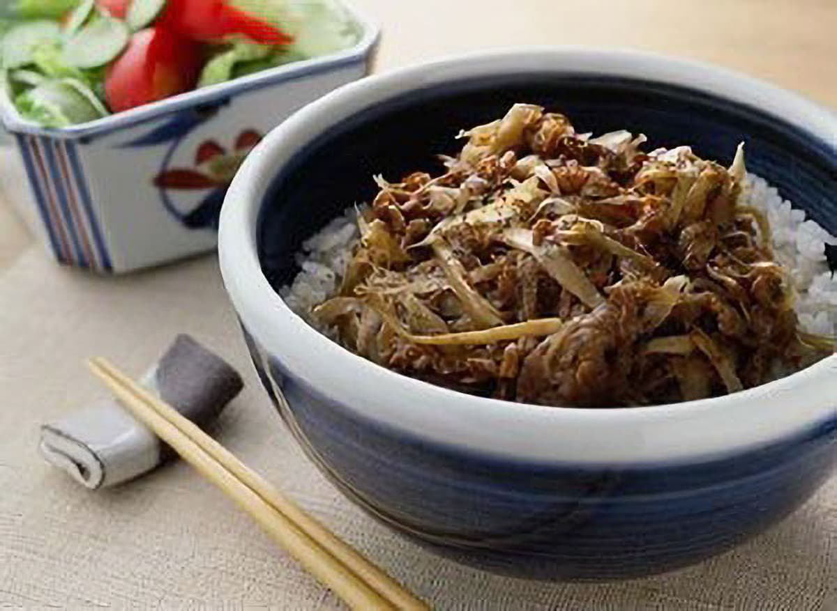 牛肉とごぼうの牛丼風
