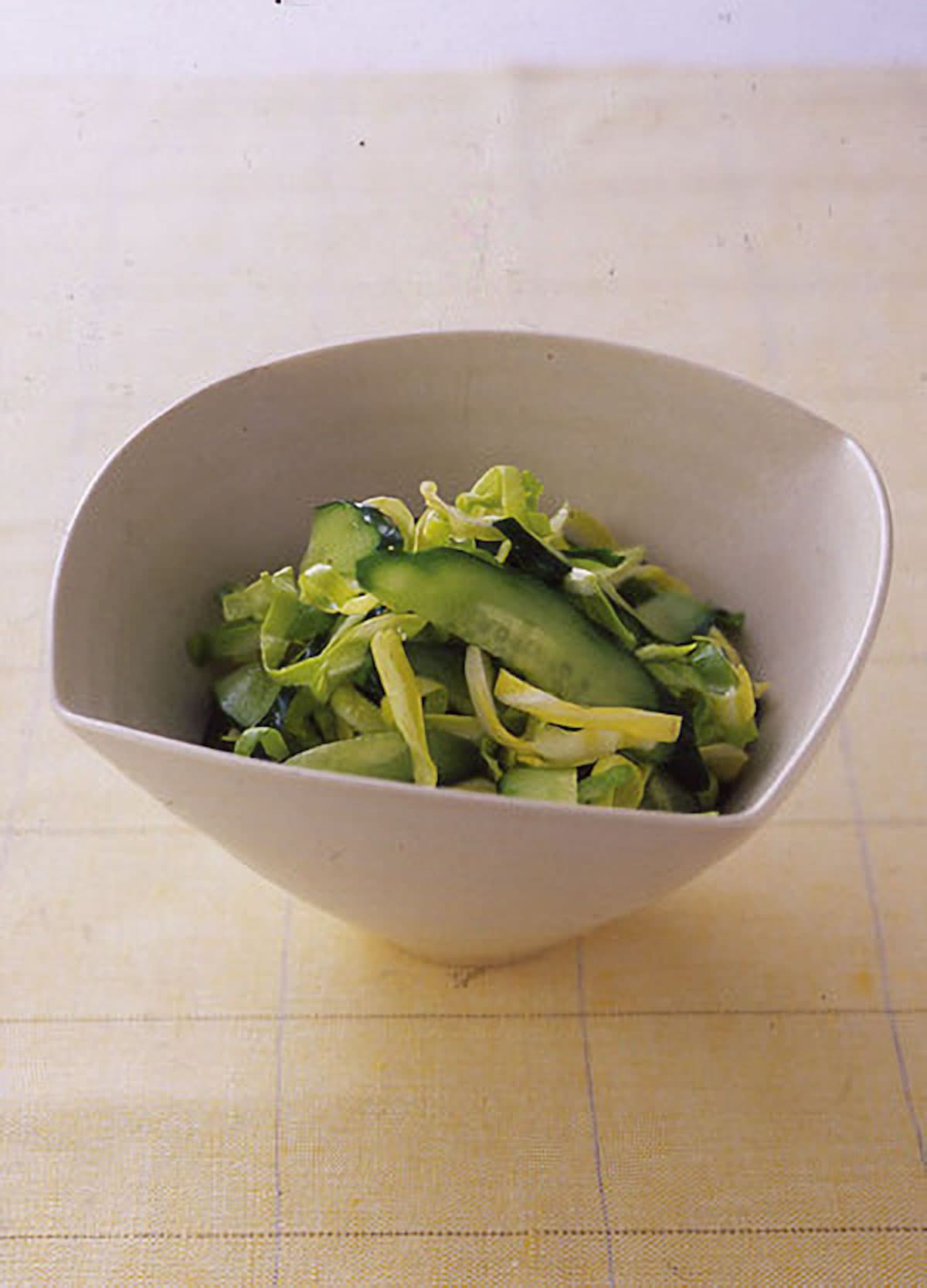 きゅうりとキャベツの甘酢あえ