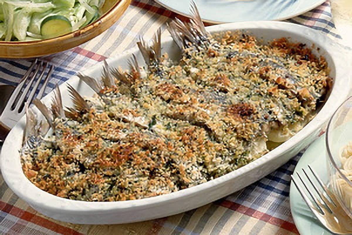 いわしとポテトのパン粉焼き