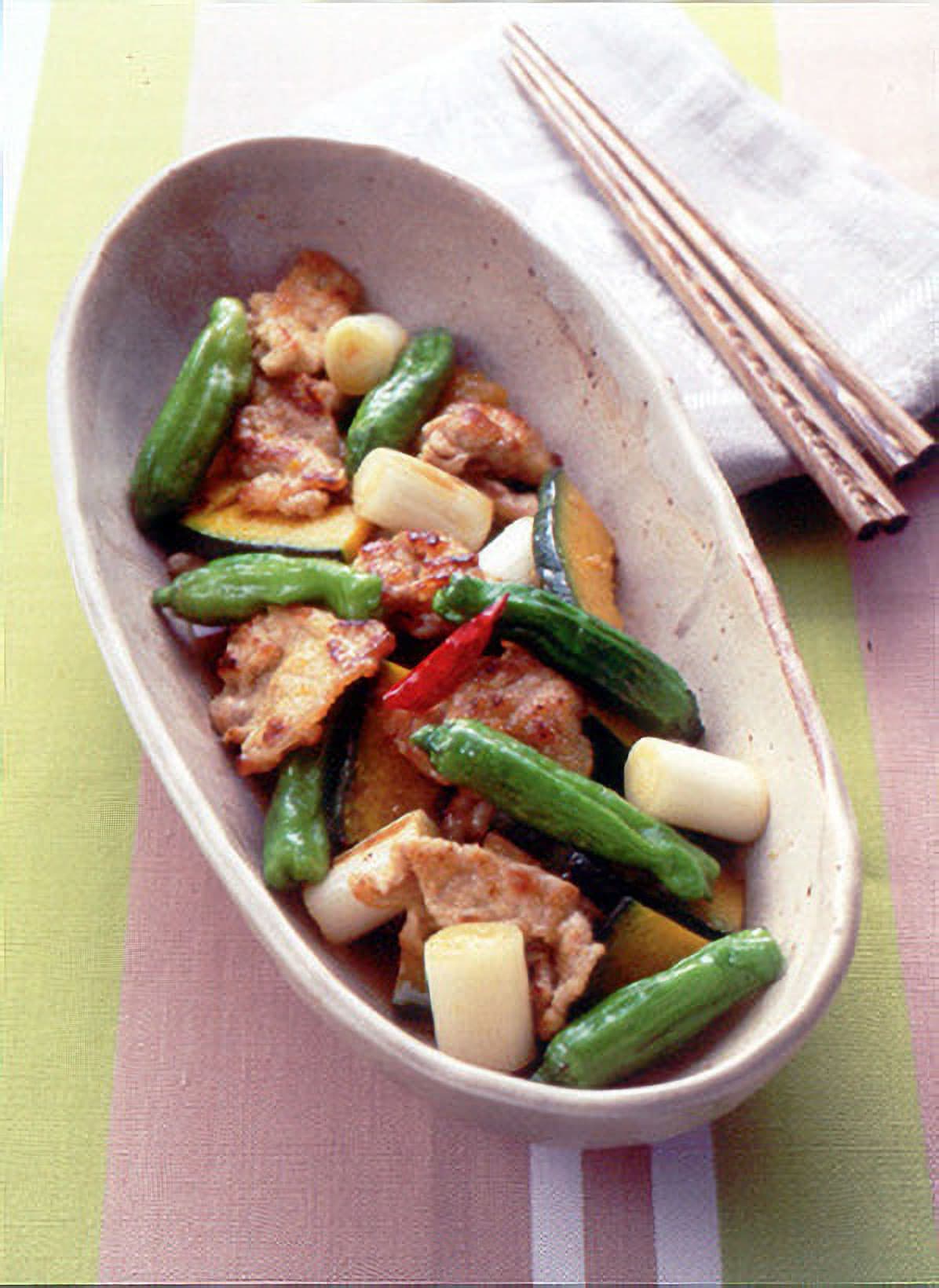 豚薄切り肉と夏野菜の焼きびたし