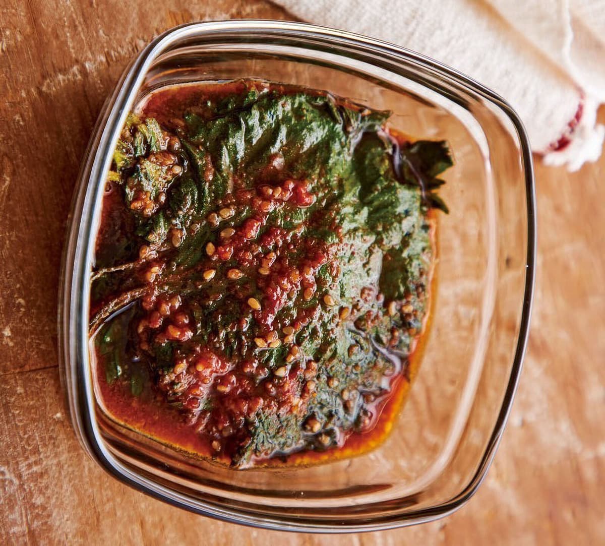 青じそのピリ辛漬け