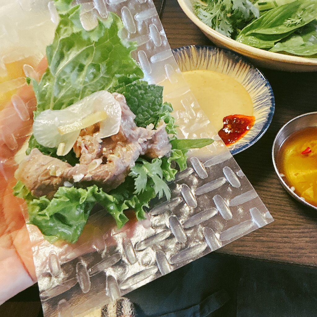 ライスペーパー巻きしゃぶしゃぶ