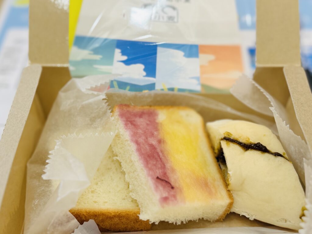 和小麦シリーズの食パンとサツマイモペースト試食
のりの佃煮も
ご当地おとも発見ワークショップ