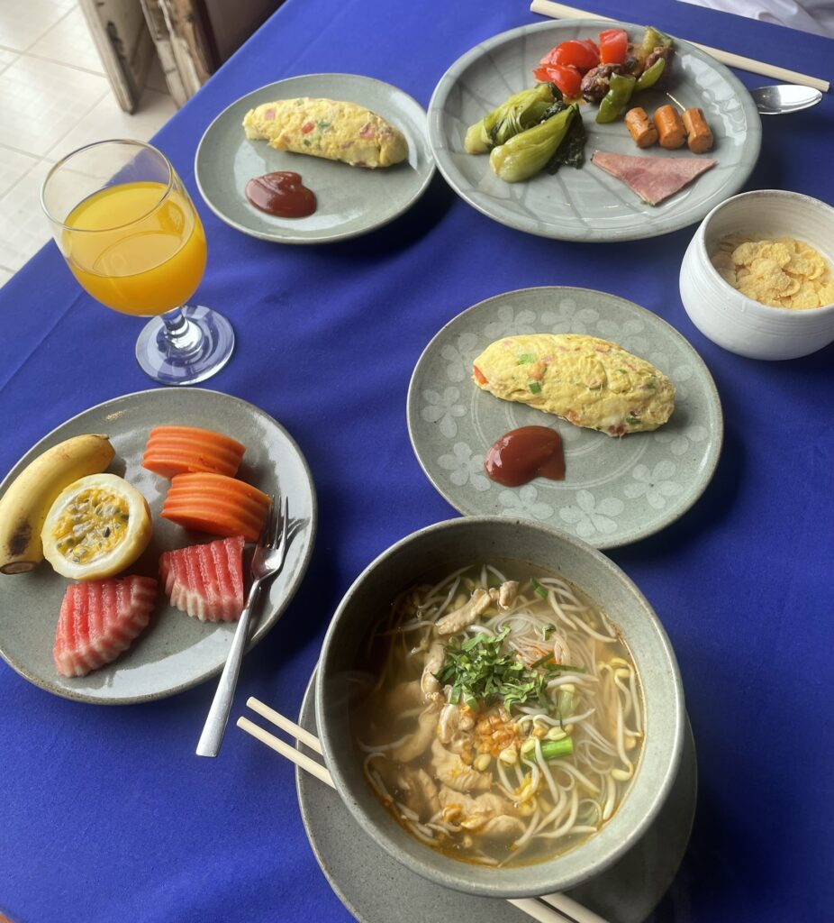 タプロームホテルの朝食