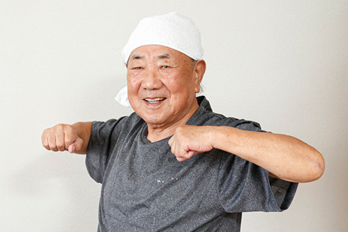 お風呂体操をするまさるさん