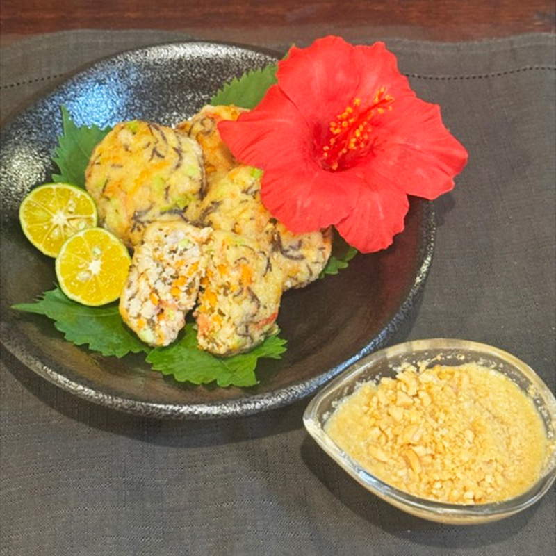 オキふわ盛り~シークワーサーごま味噌ース~