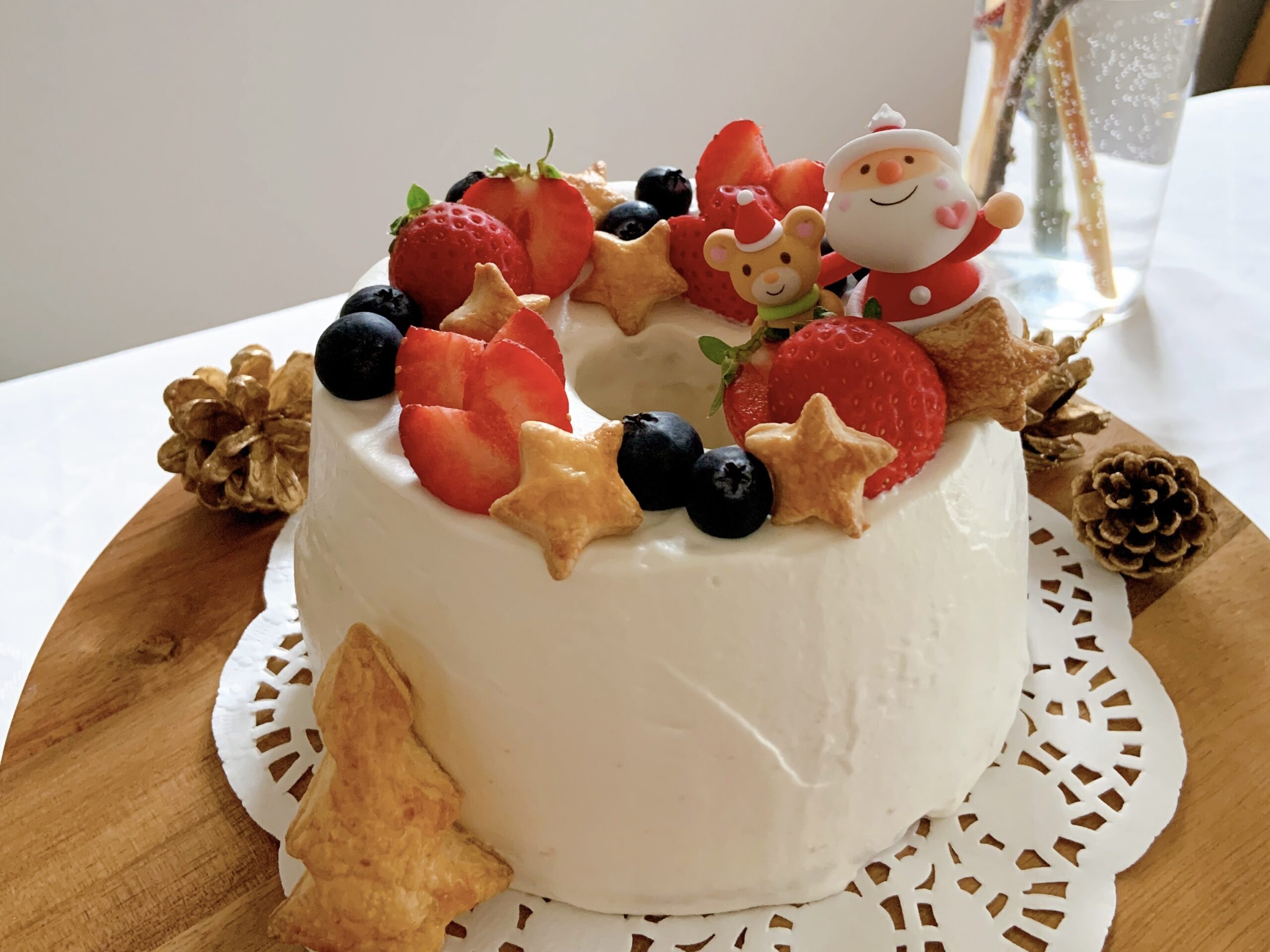 とんぴーのおうちクリスマスごはん、クリスマスシフォンケーキ