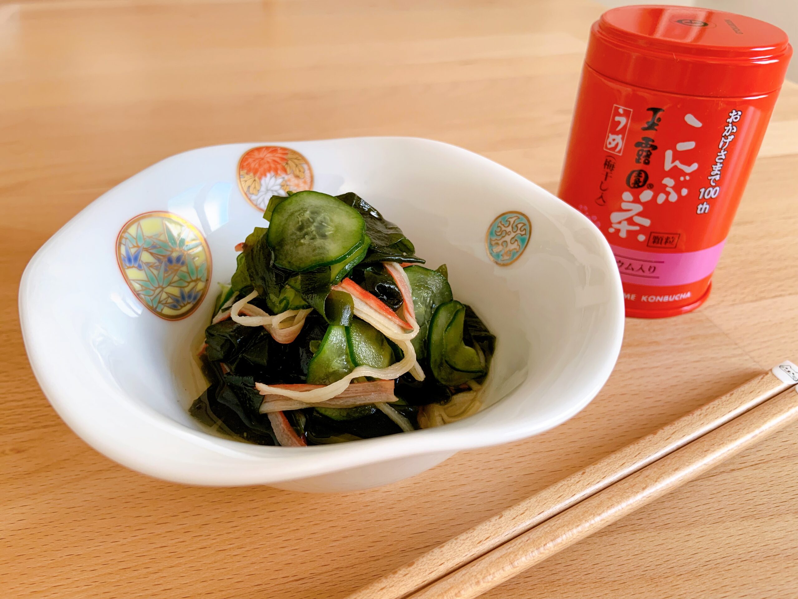 うめこんぶ茶で作る「わかめの酢の物」