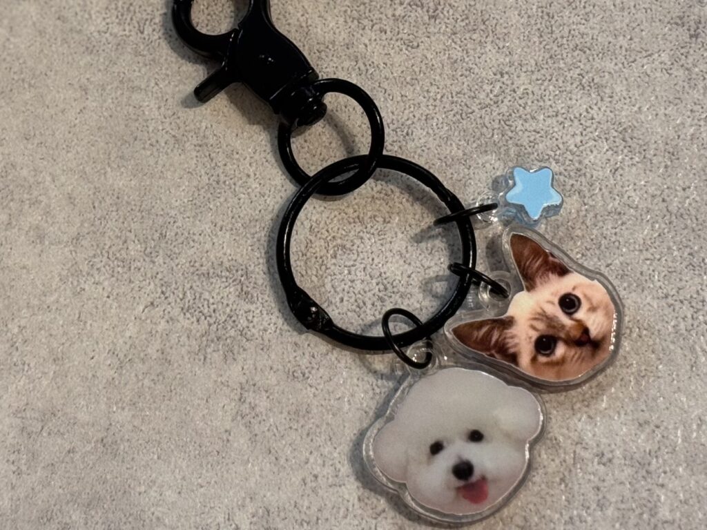 黒のキーホルダー