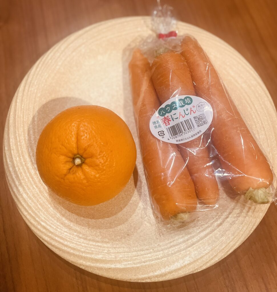 春にんじんとネーブルオレンジ