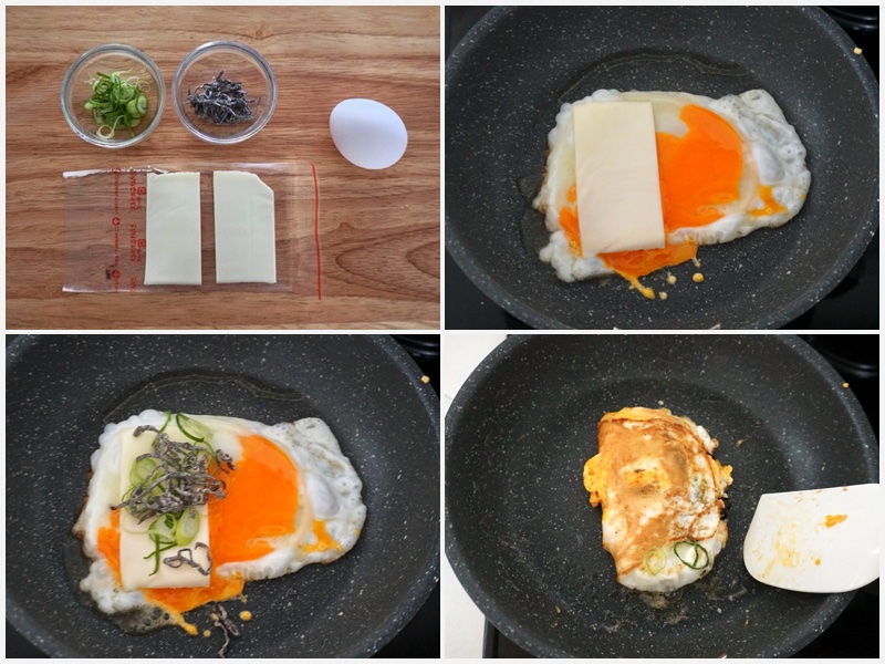 曲げわっぱでタイパ弁当。平たく焼いた卵と冷凍しゅうまい、インゲンのベーコン炒めを詰めて大満足なお弁当。
