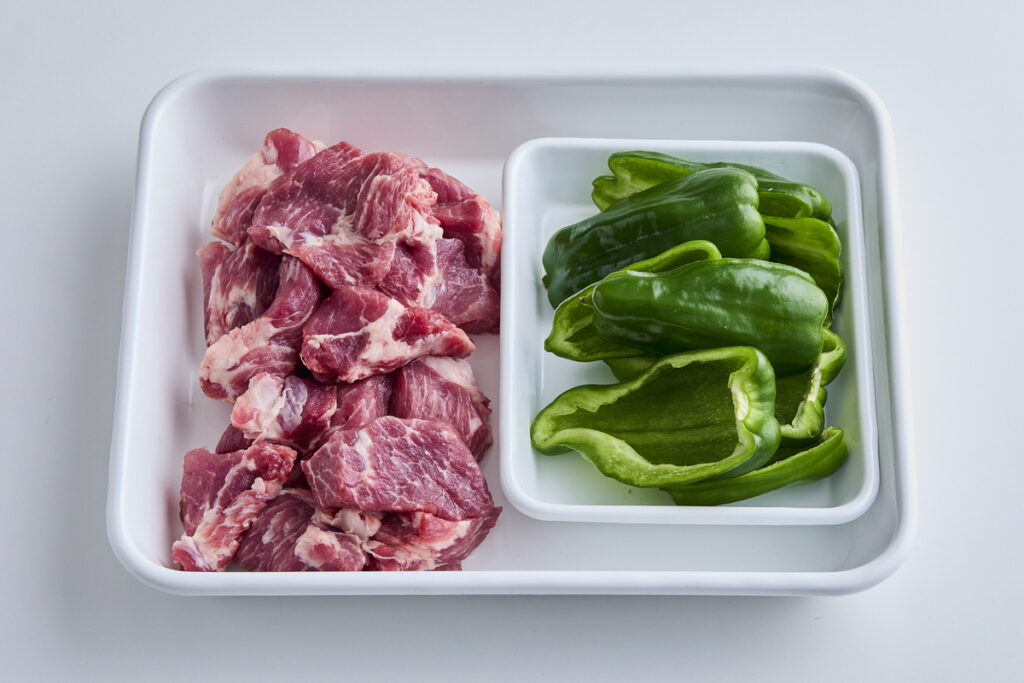 豚肉とピーマンのウスターソース煮