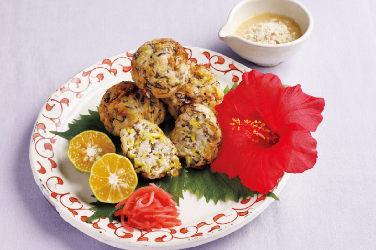 オキふわ盛り~シークワーサーごま味噌ース~