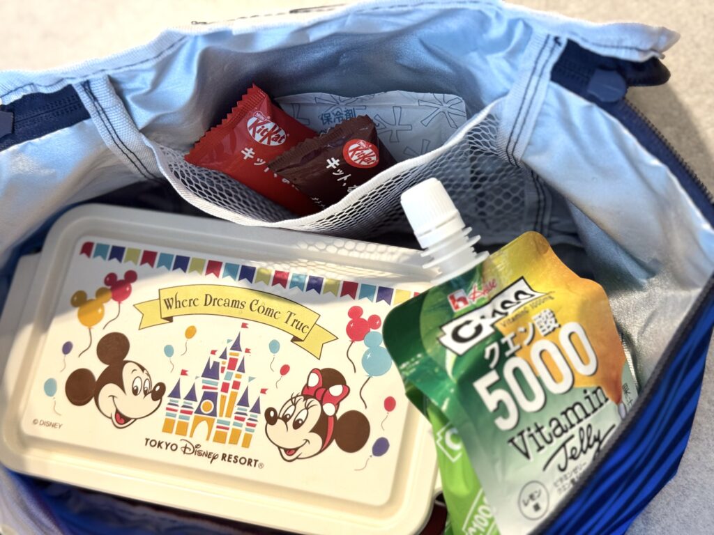 キットカットなどのチョコレートやお弁当も保冷剤と一緒に入れられて安心